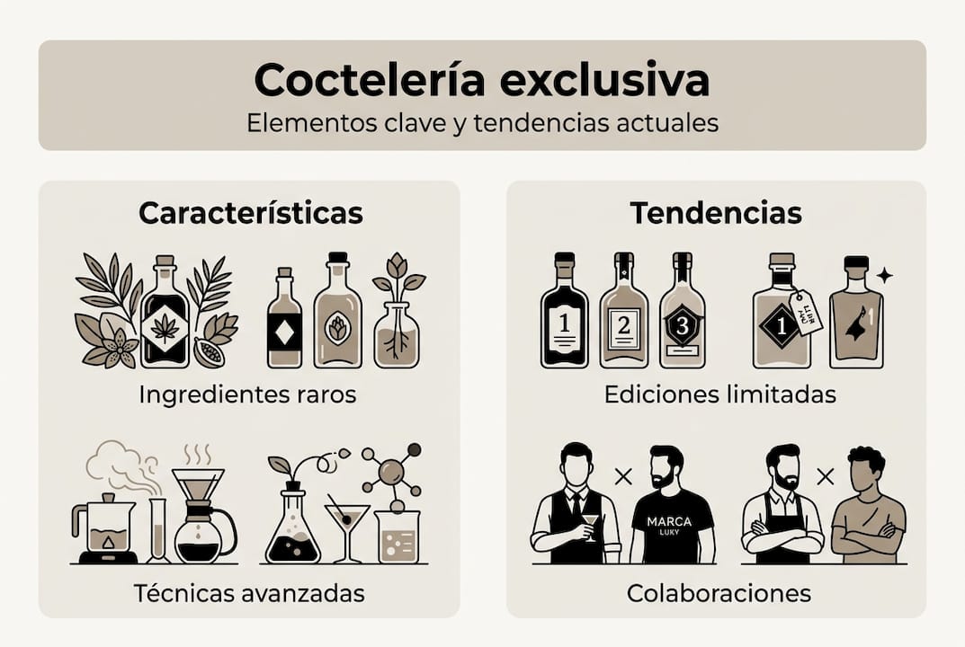 Infografía sobre las claves y las últimas tendencias en coctelería premium