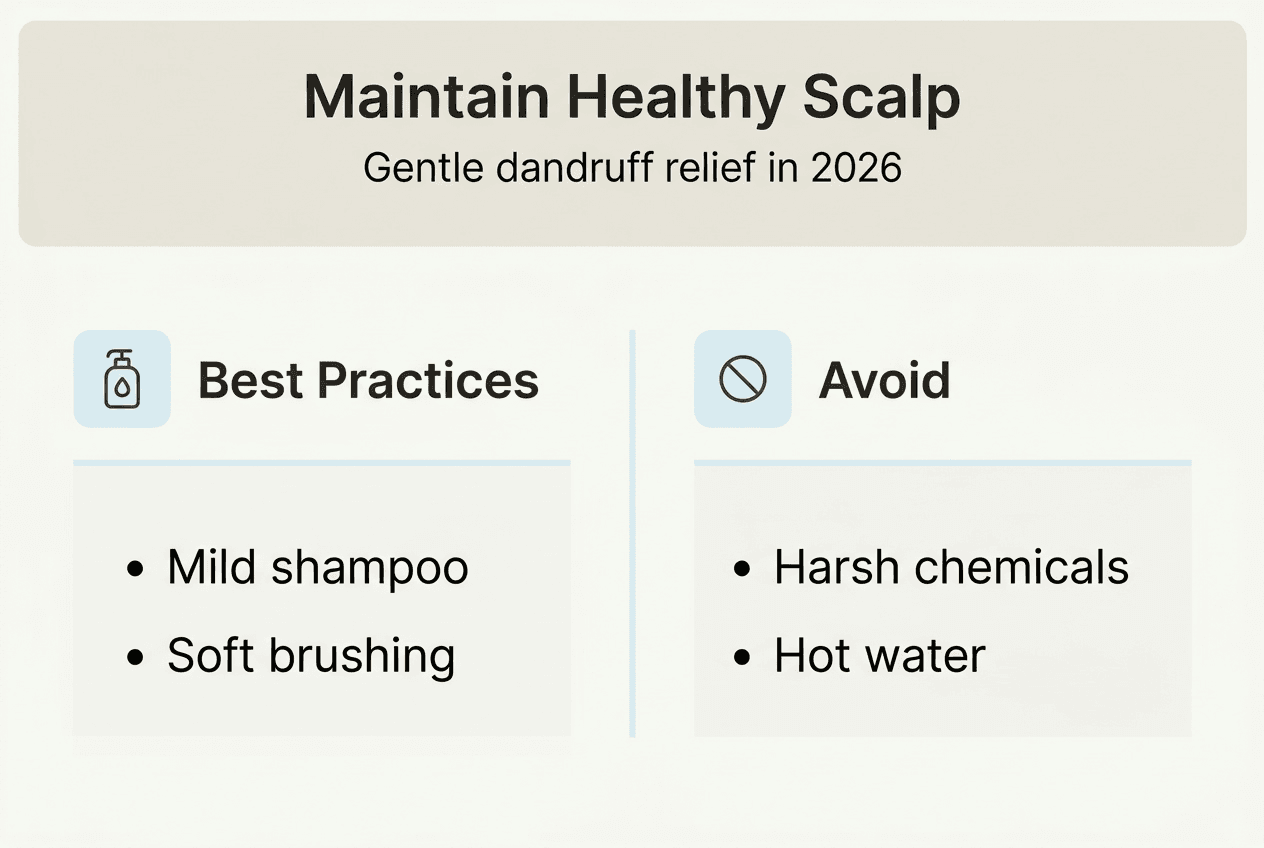 Infographic highlights gentle scalp care steps