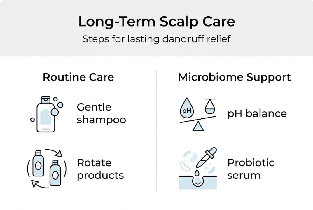 Infographic outlining scalp care routine steps