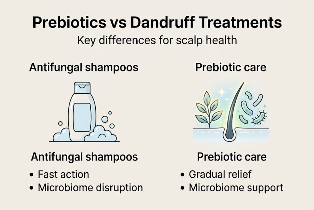 Infographic comparing scalp treatments