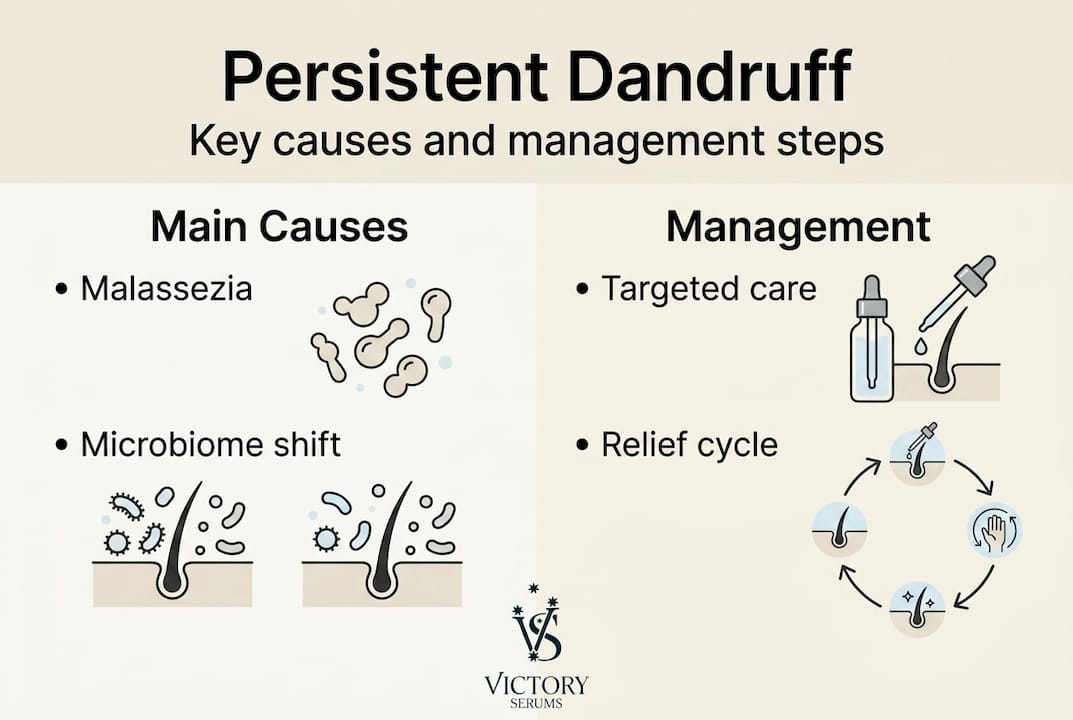 Infographic shows persistent dandruff causes and management