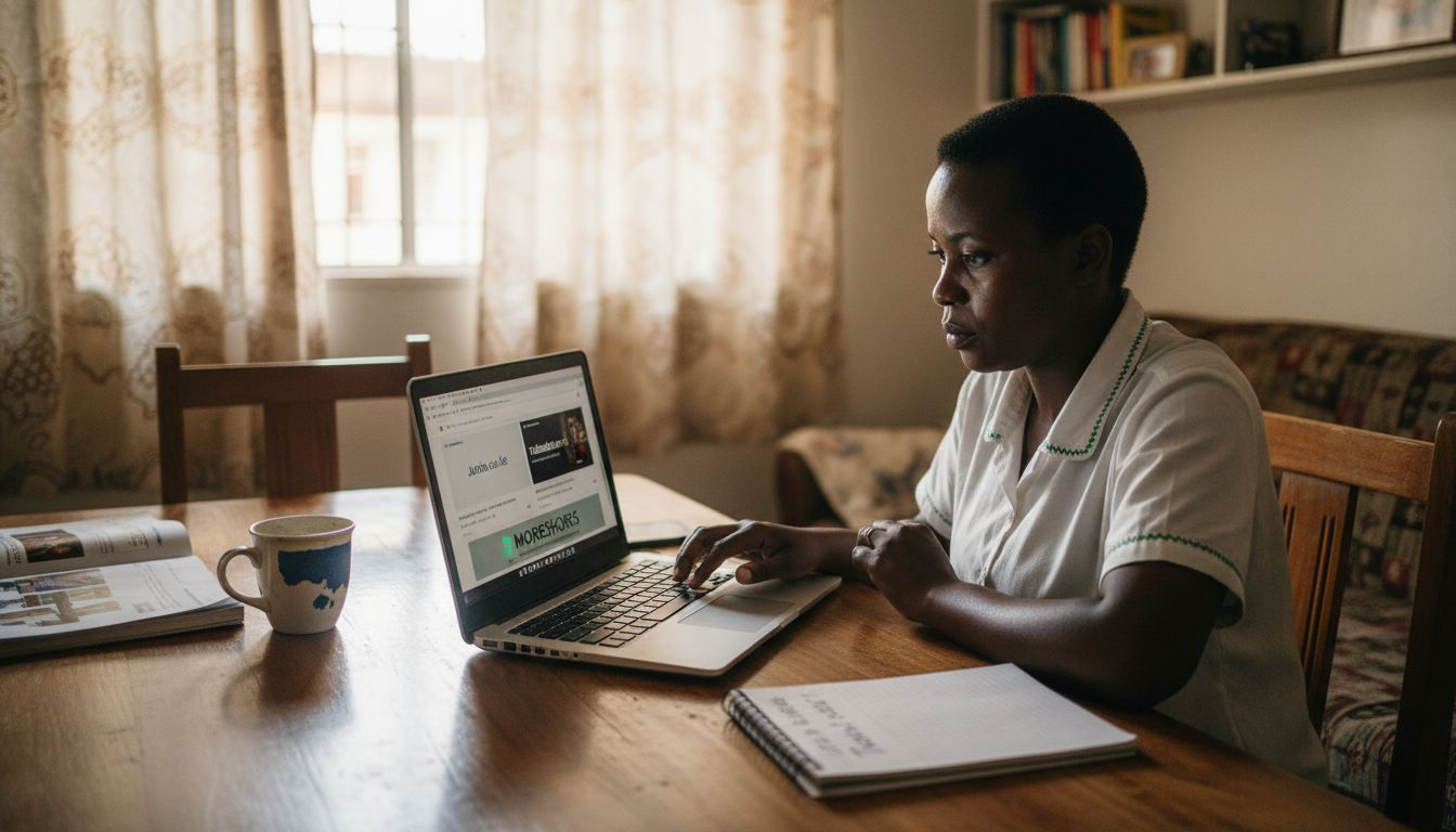 Woman shopping on African ecommerce marketplaces