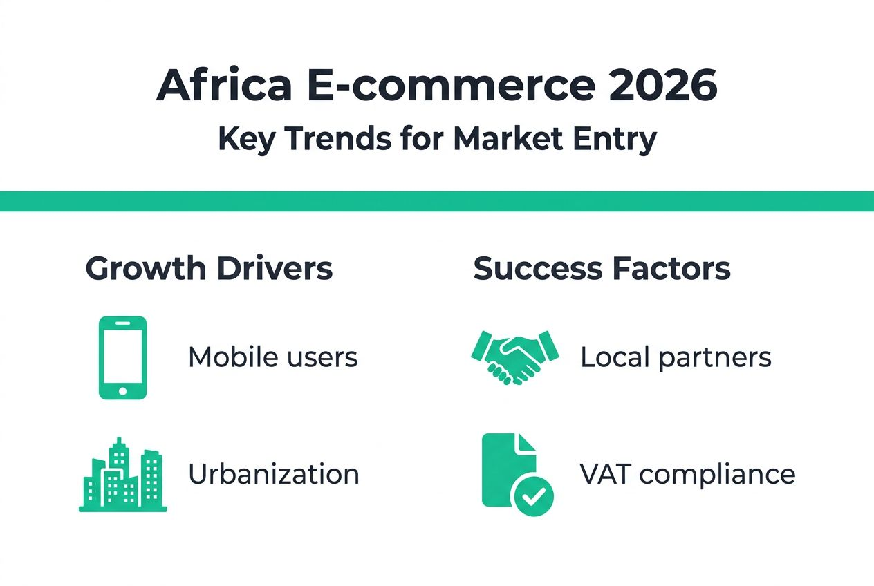 Infographic of Africa e-commerce 2026 trends