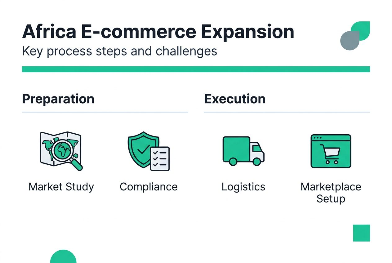 Infographic of Africa e-commerce expansion process
