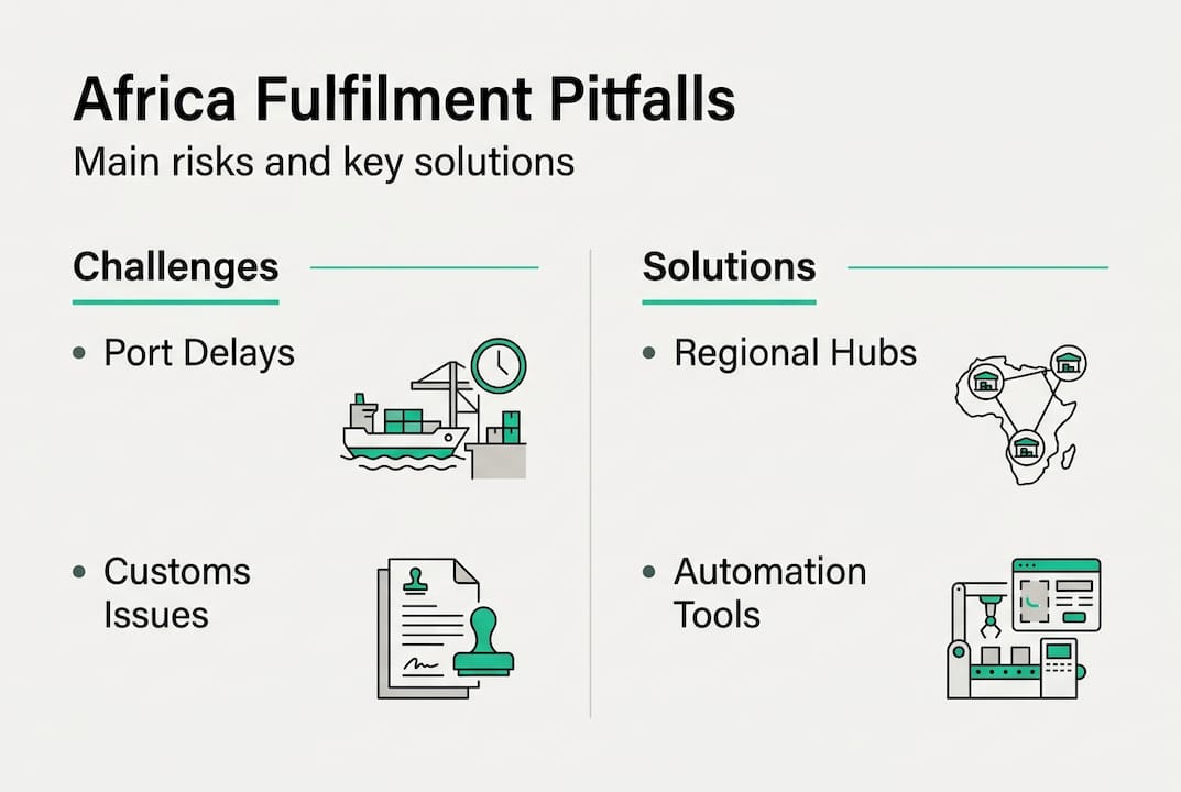 Infographic on Africa fulfillment challenges and solutions