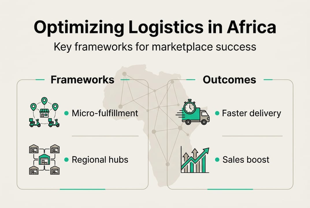 Infographic logistics frameworks and outcomes comparison
