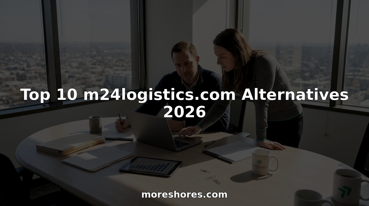 Logistics managers plan shipments in shared office