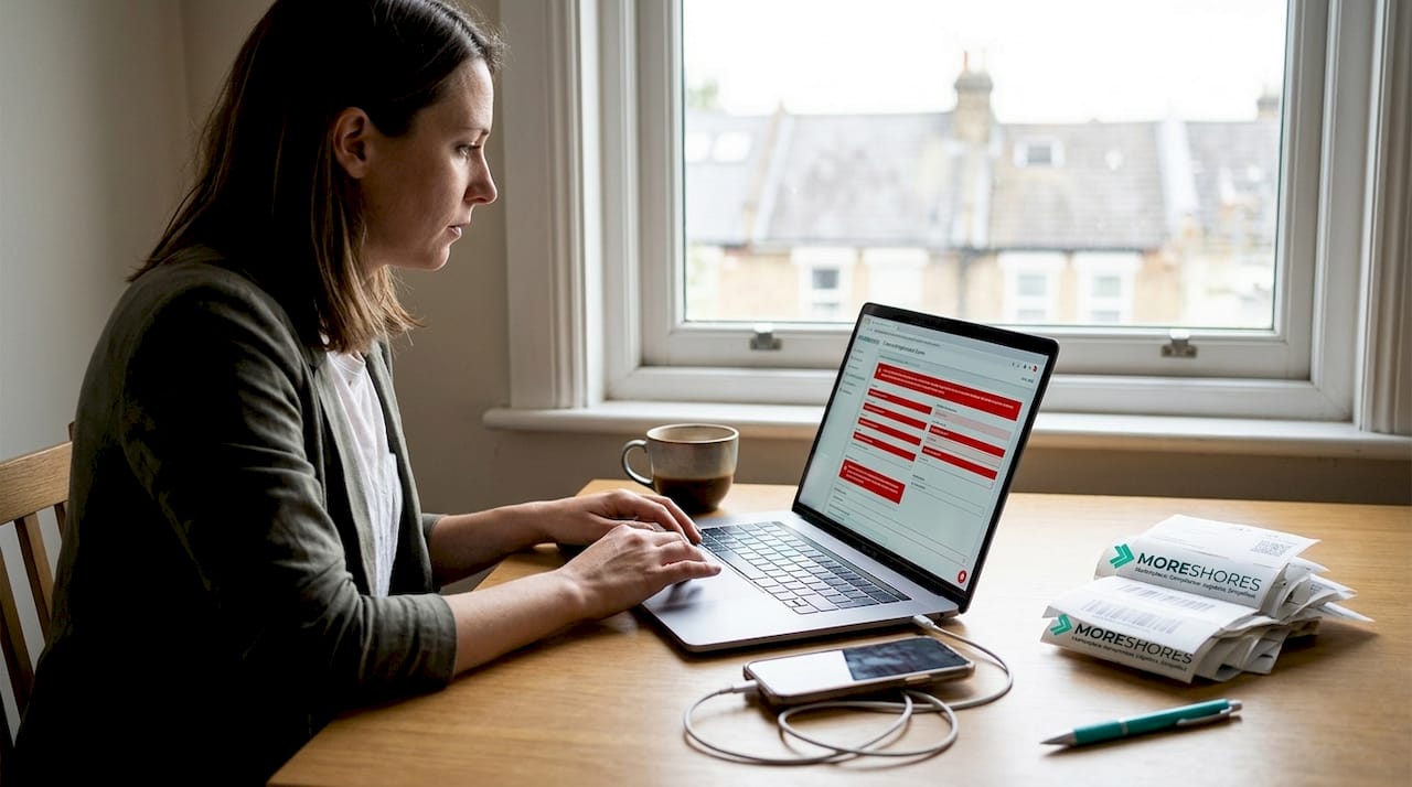 Logistics manager files shipment customs data