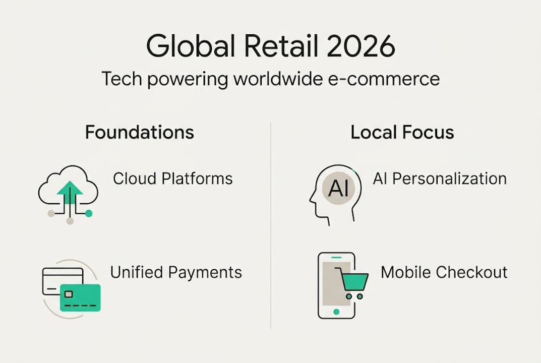 Infographic showing global retail digital infrastructure