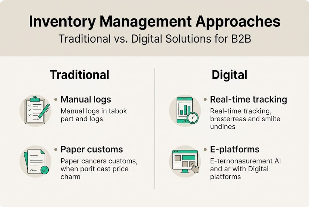 Infographic comparing traditional and digital inventory