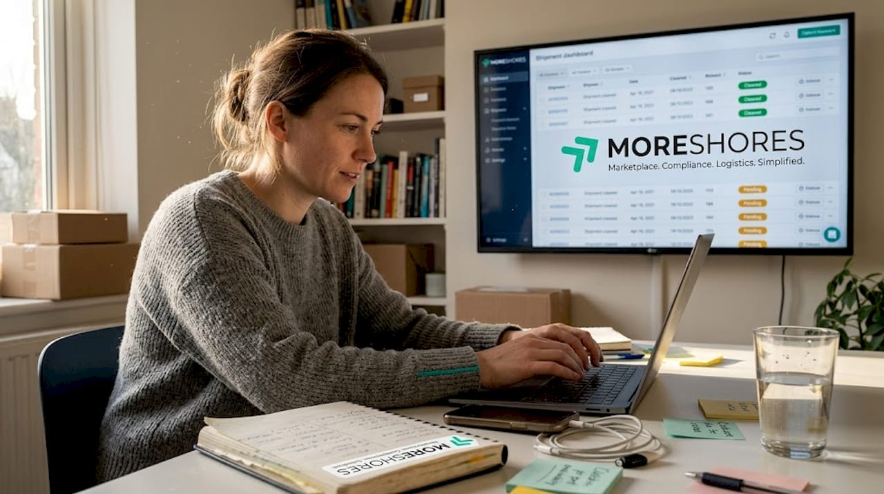 Manager tracking digital customs shipment statuses