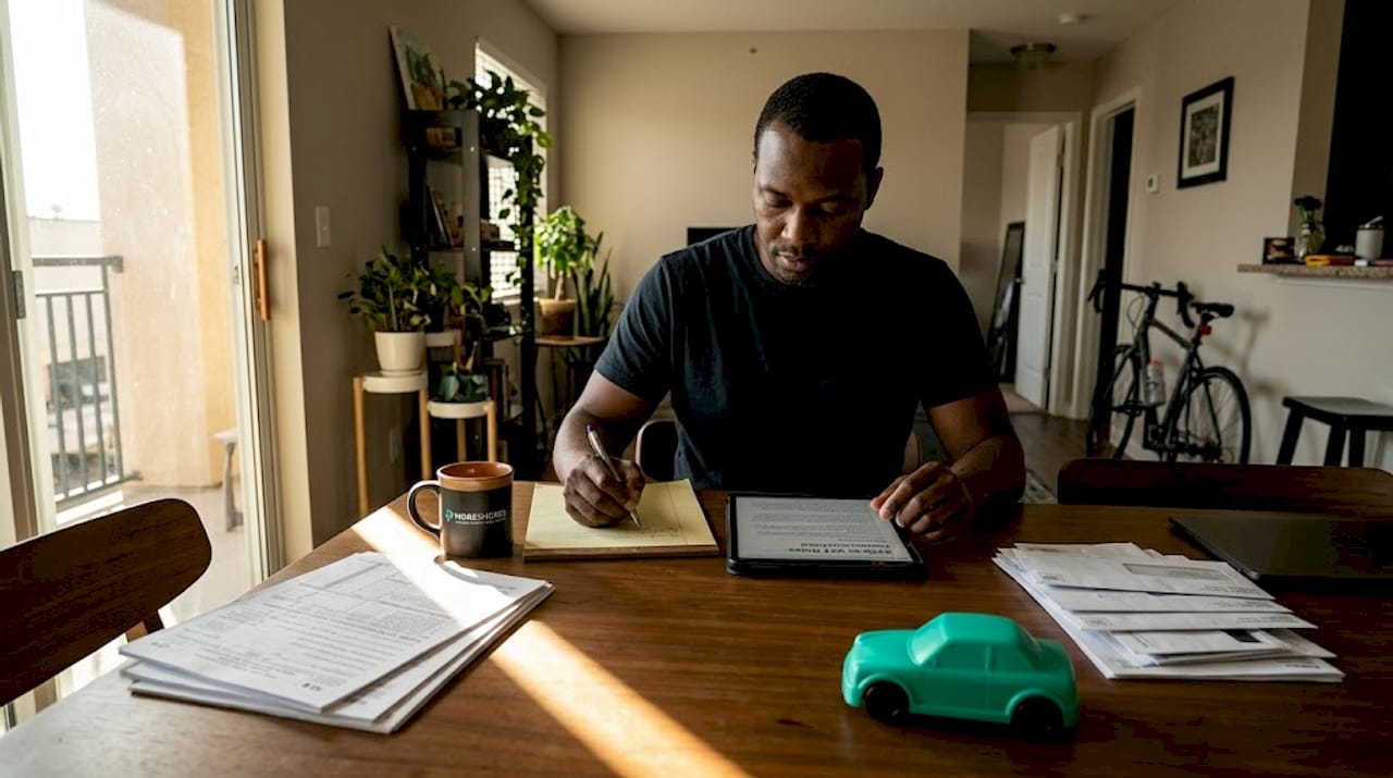 Man reviews EU VAT rules with paperwork