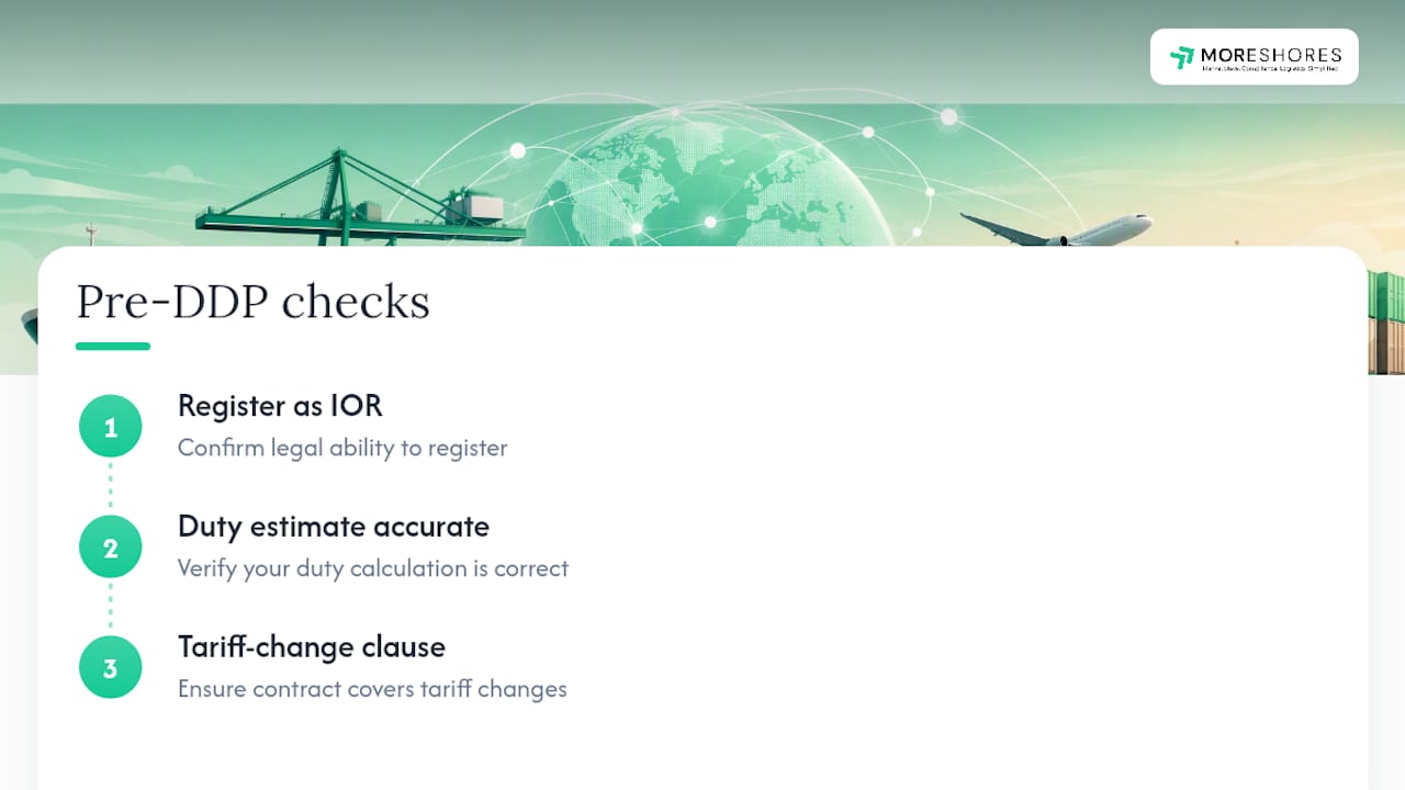 Three checks before quoting DDP