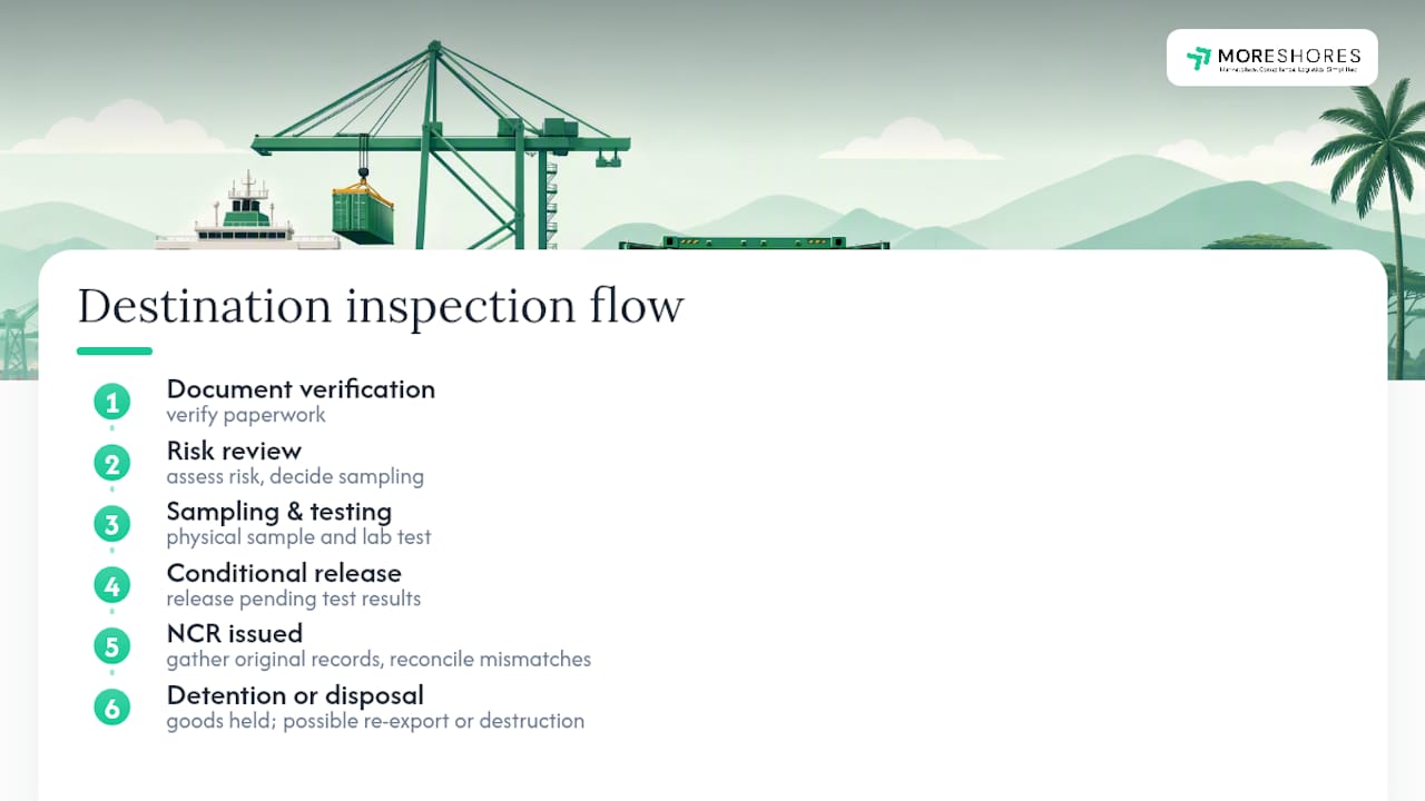 Kenya destination inspection decision flow