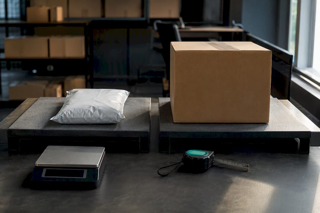Small and bulky parcels staged for fulfillment