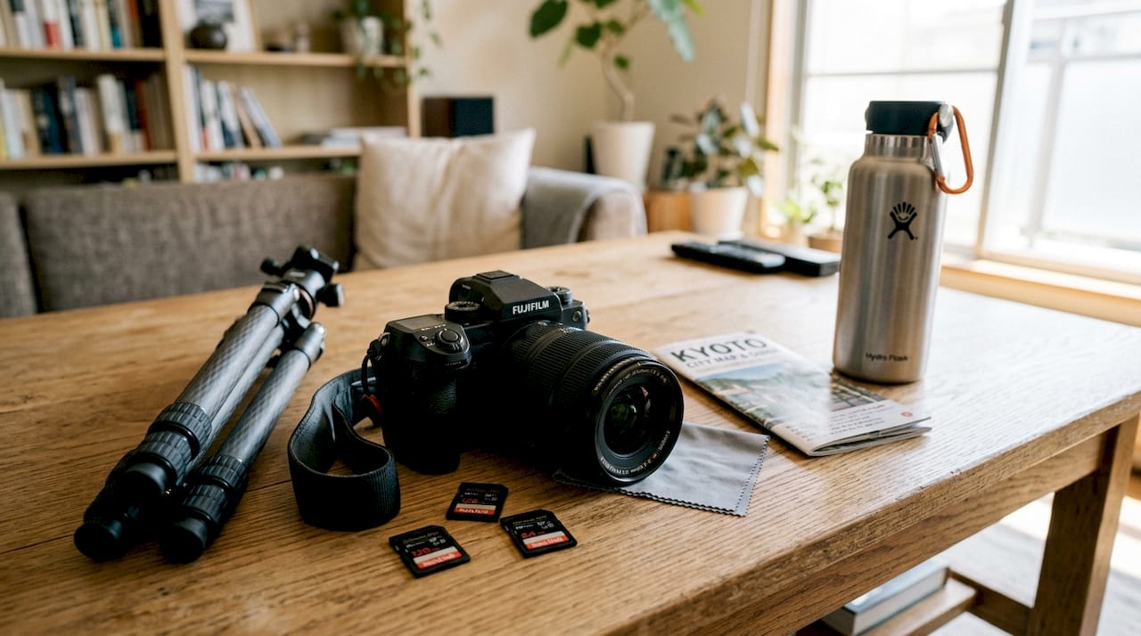 Essential gear for Kyoto architectural photography