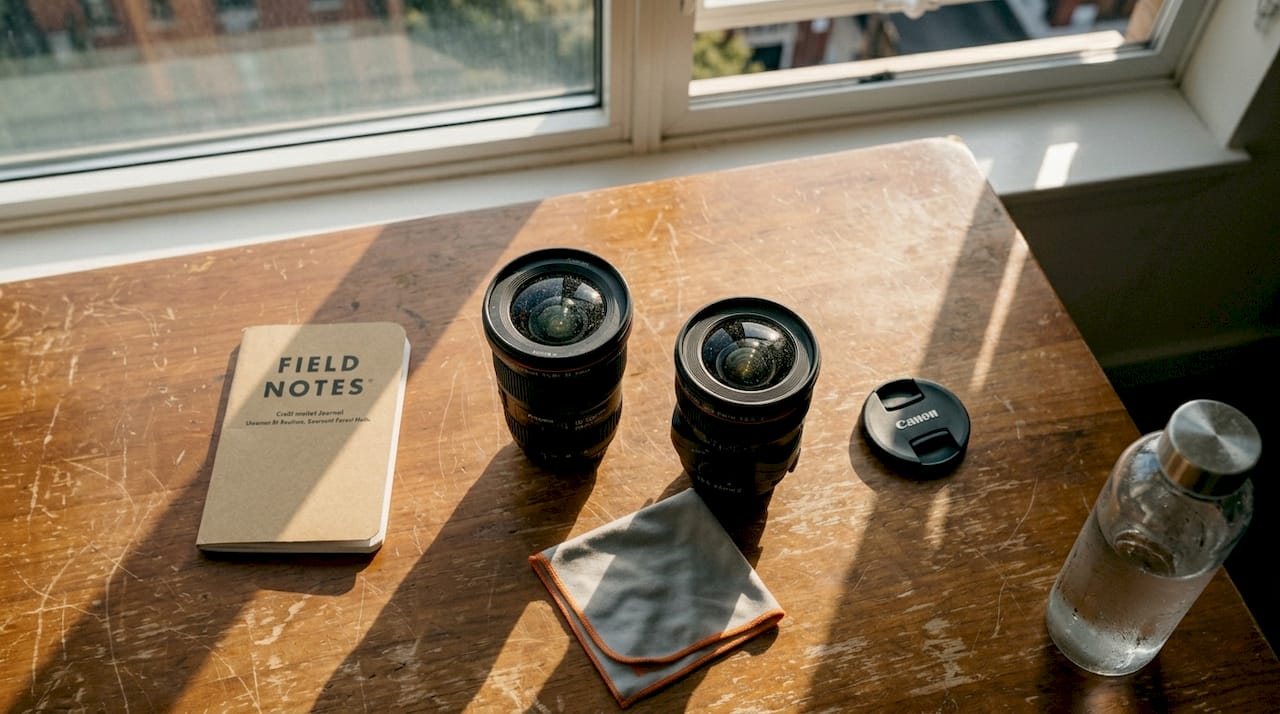Wide and tilt shift lenses ready for use