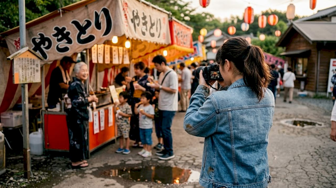 Photographer documents matsuri festival crowd