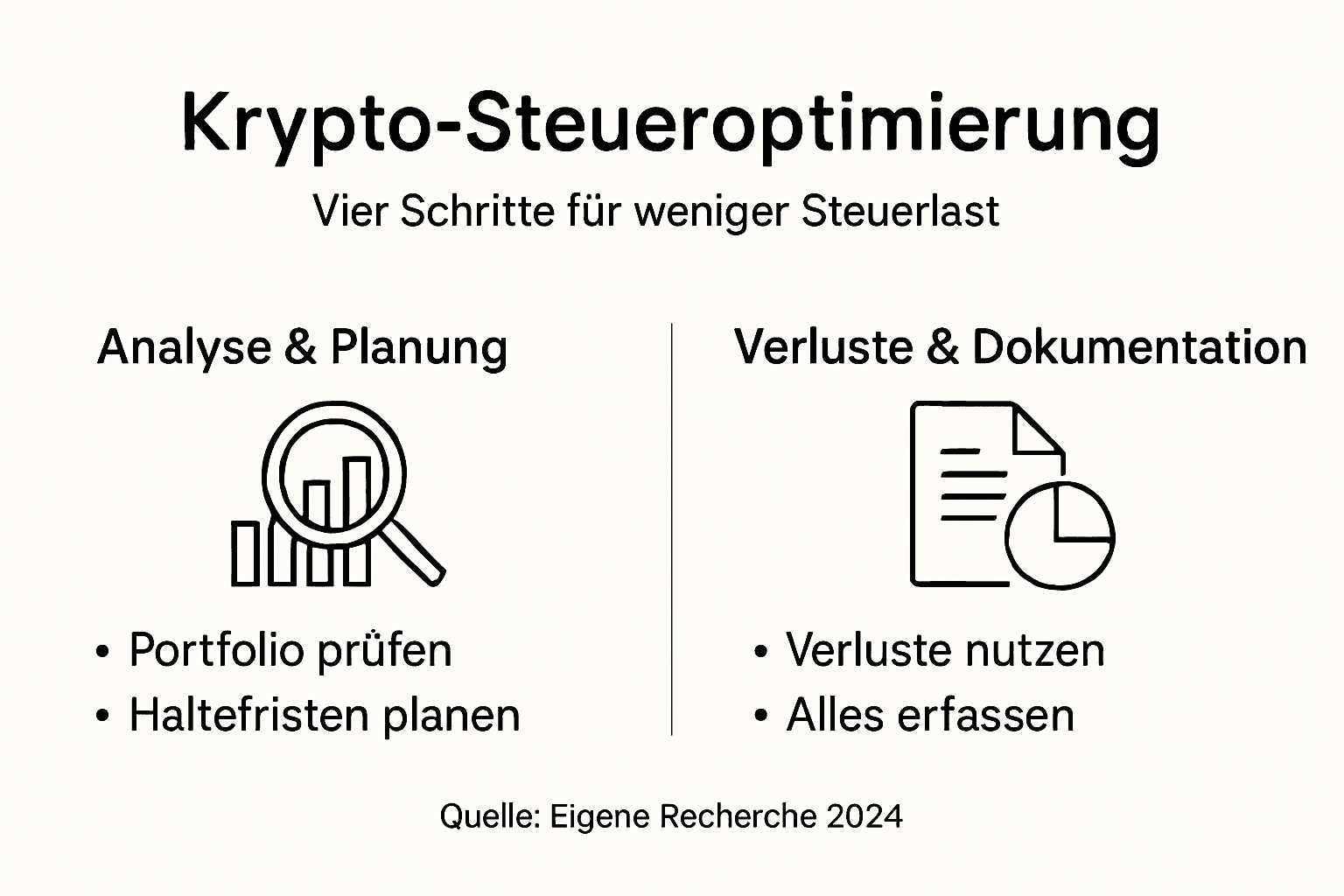 Infografik: So optimieren Sie Ihre Krypto-Steuern in vier einfachen Schritten