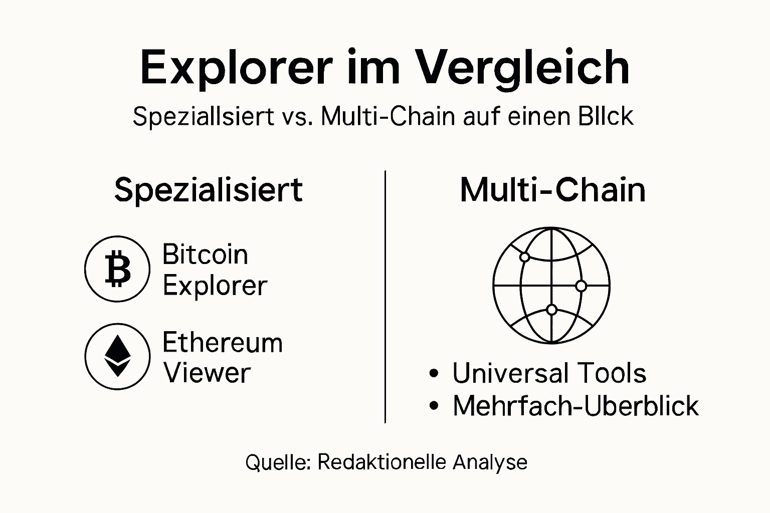 Übersicht: Verschiedene Arten von Blockchain-Explorern im Vergleich
