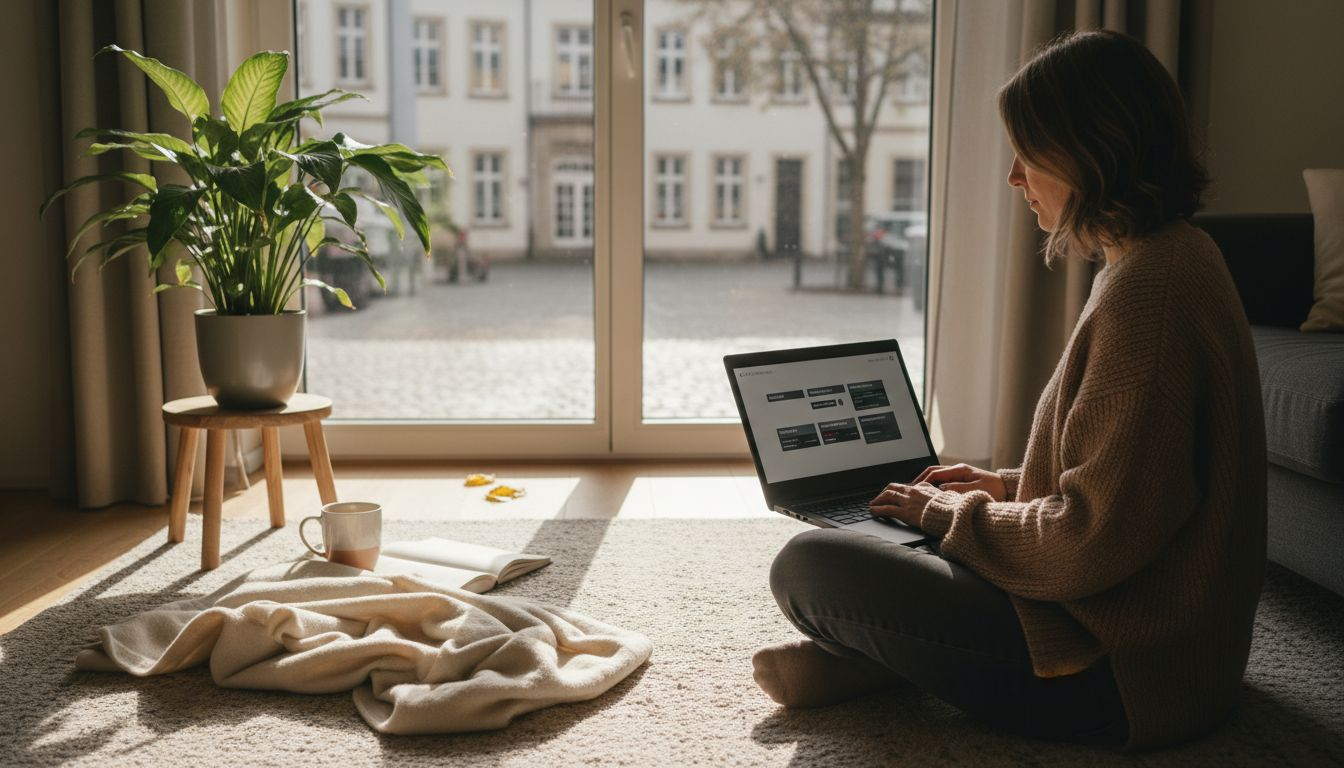 Jemand überwacht von zu Hause aus eine Blockchain, die auf Proof-of-Stake basiert.