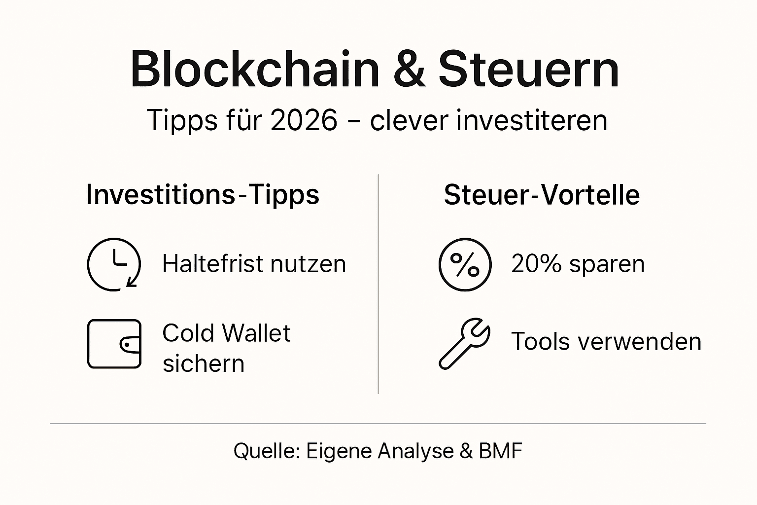 Übersicht: Die wichtigsten Steuertipps rund um Blockchain für 2026