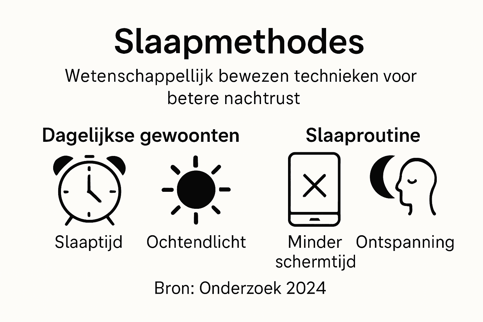 Infographic: verschillende manieren en gewoontes rondom slapen