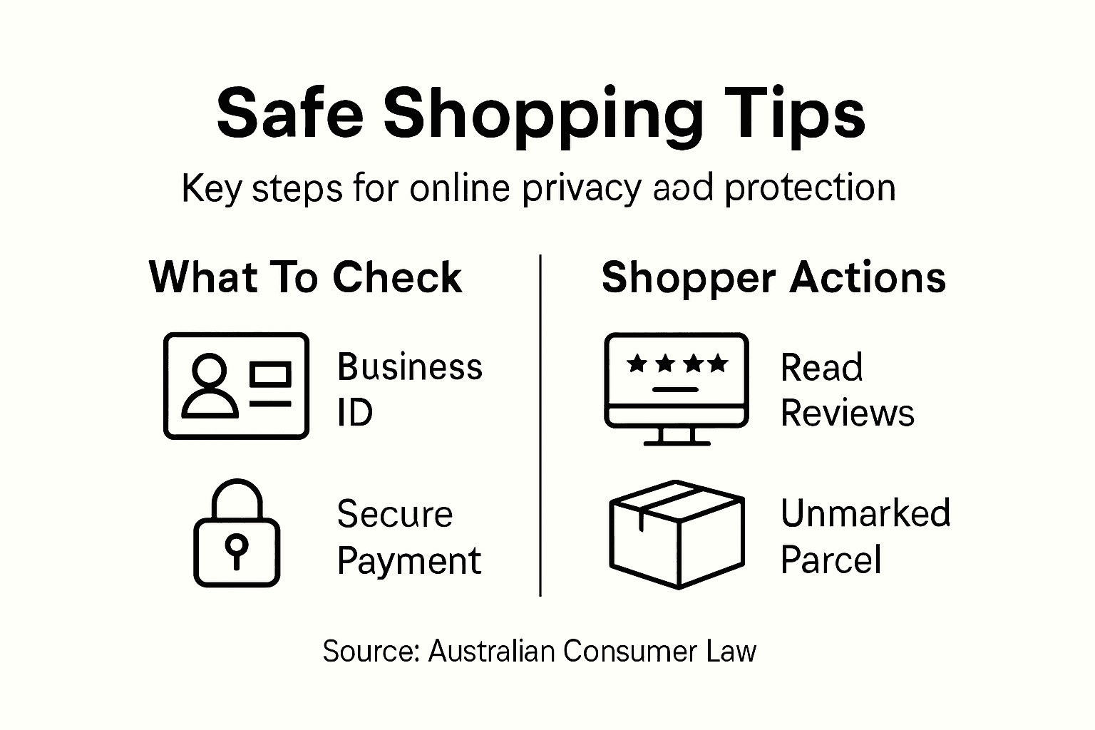 Infographic with checklist for discreet online adult shopping