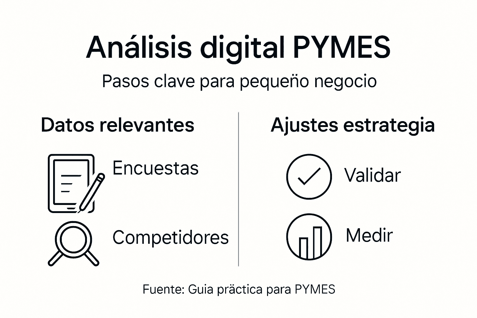 En esta infografía se detallan las etapas clave del análisis digital.