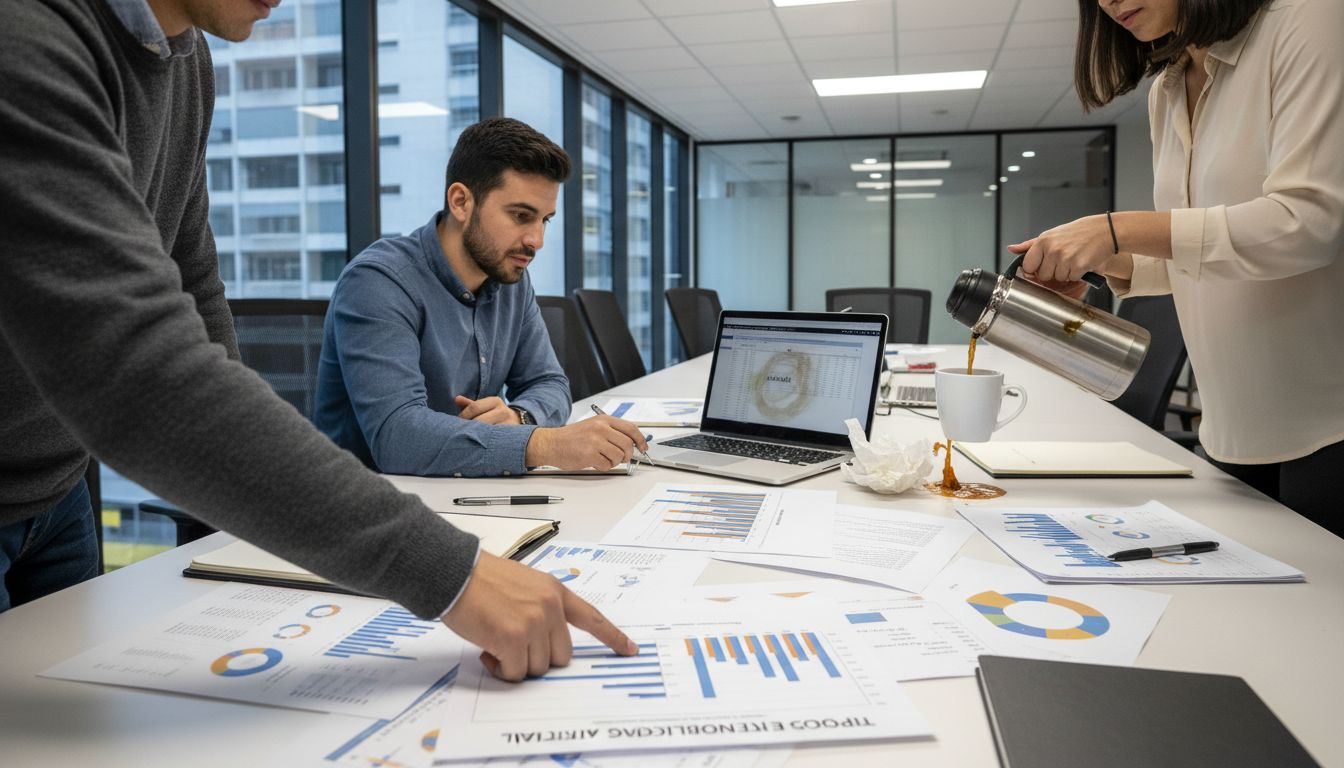 Un grupo de profesionales analiza las distintas modalidades de inteligencia artificial durante una reunión en la mesa de trabajo.