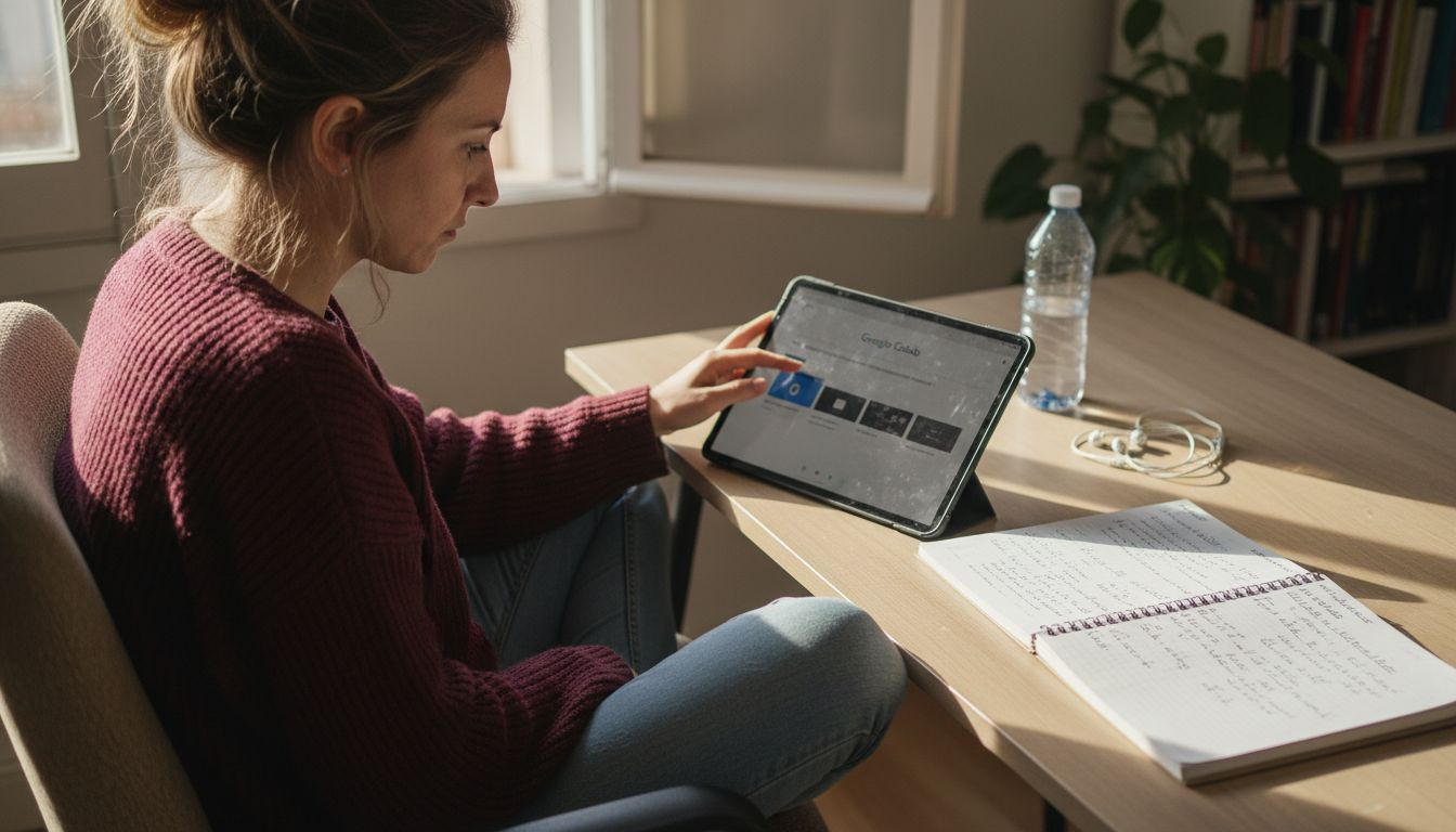 Mujer aprovechando herramientas de inteligencia artificial en su hogar