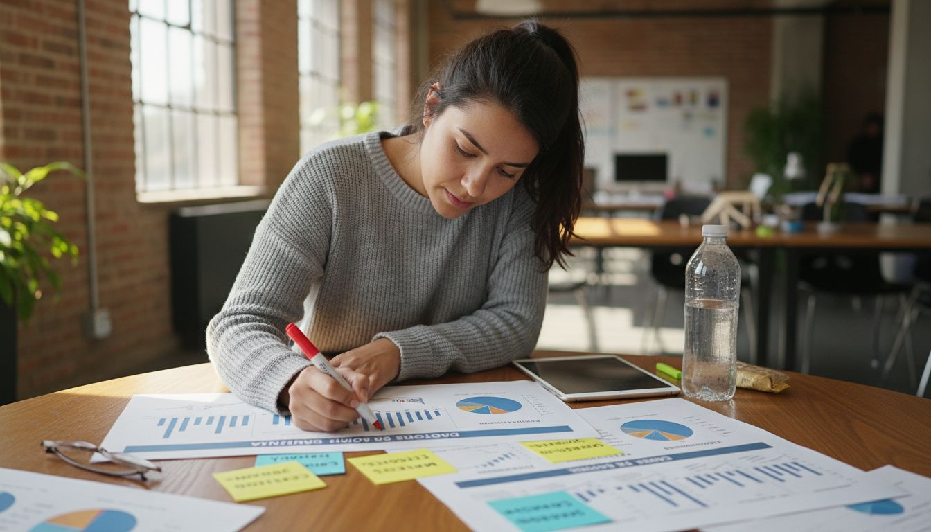 Profesional de marketing señalando errores de segmentación en campañas publicitarias