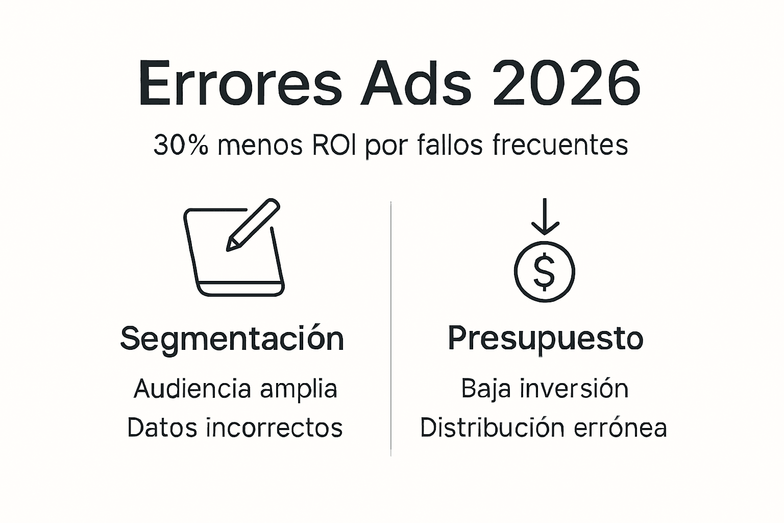 Infografía: Los errores más frecuentes al crear campañas de anuncios