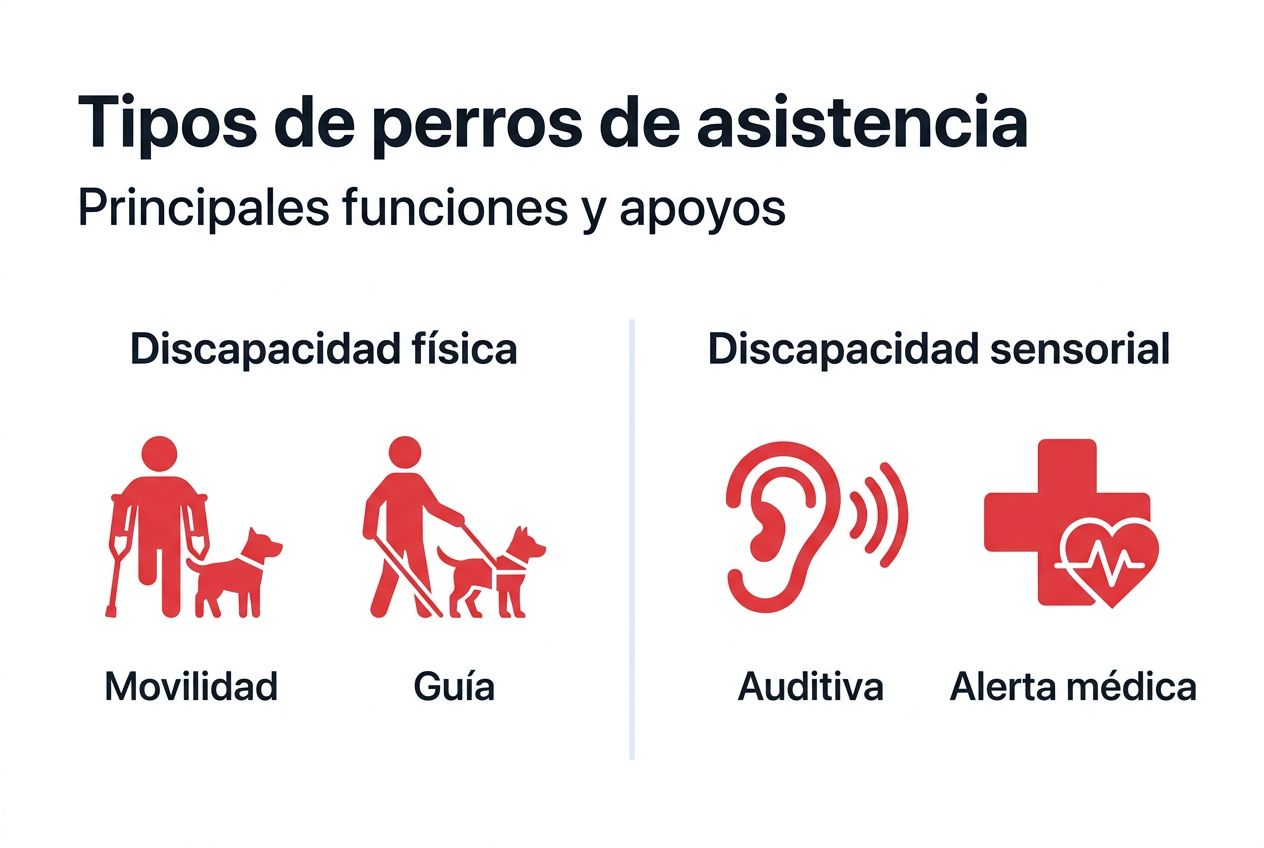 Infografía: conoce los diferentes tipos de perros de asistencia y sus funciones