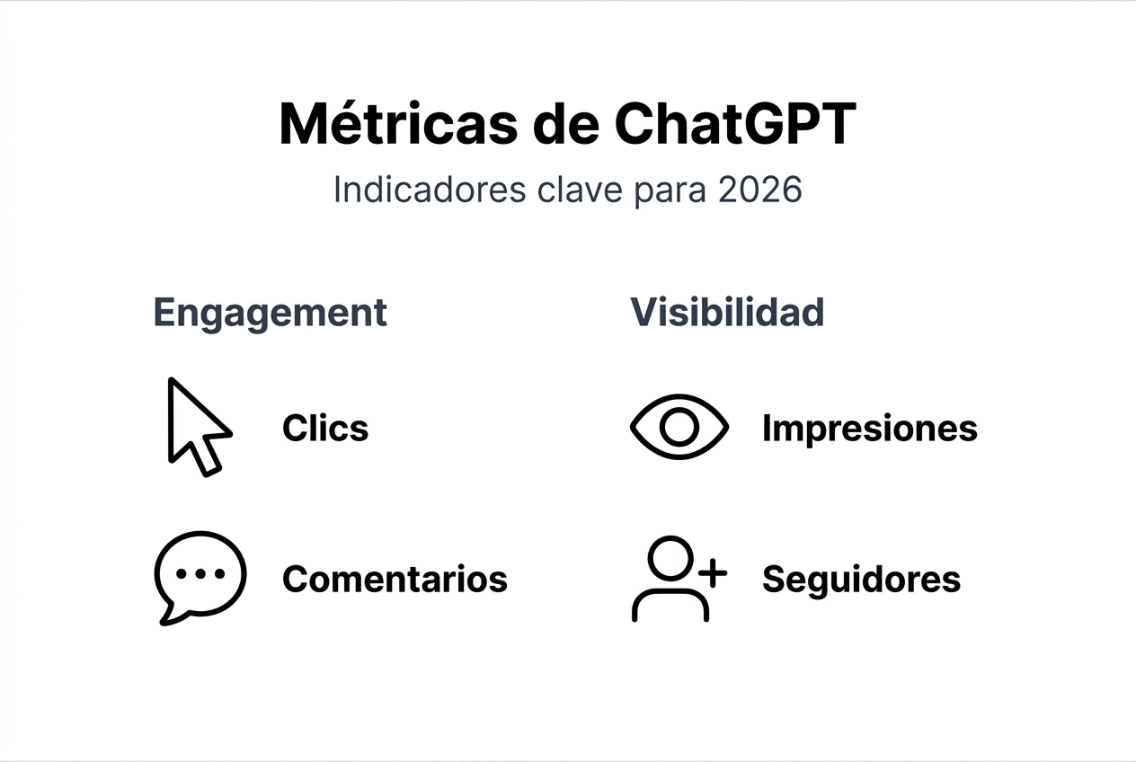 Infografía: principales métricas de redes sociales con ChatGPT