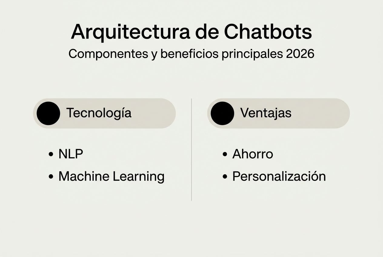 Visualización sobre cómo funcionan los chatbots y sus principales beneficios