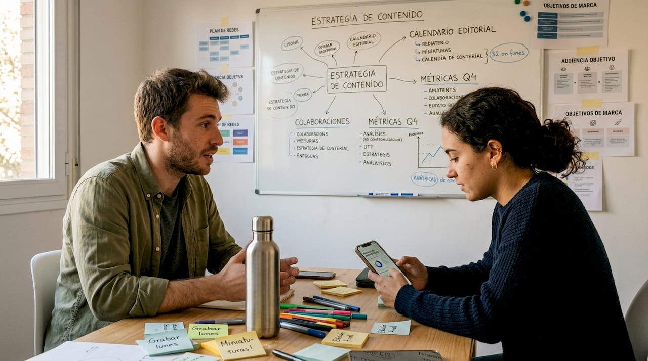 El equipo creativo se reúne para definir la estrategia de contenidos