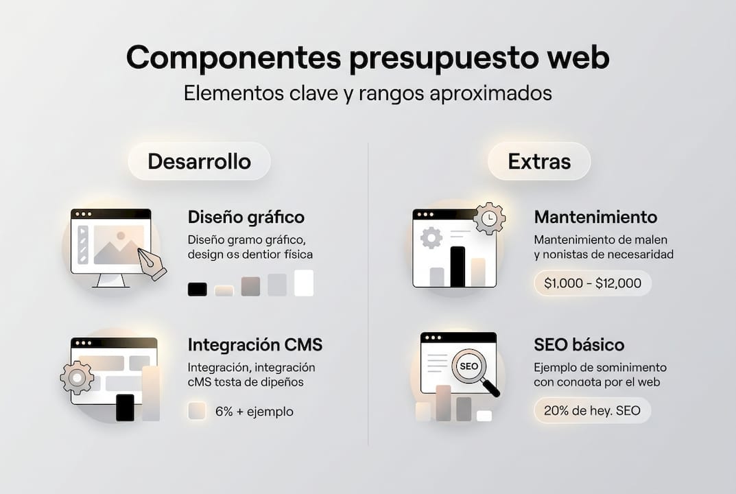 Infografía: elementos clave para elaborar el presupuesto de tu sitio web