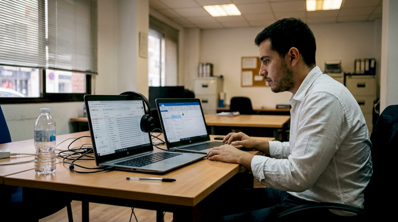Joven analizando las diferencias entre las cuentas POP e IMAP de Gmail