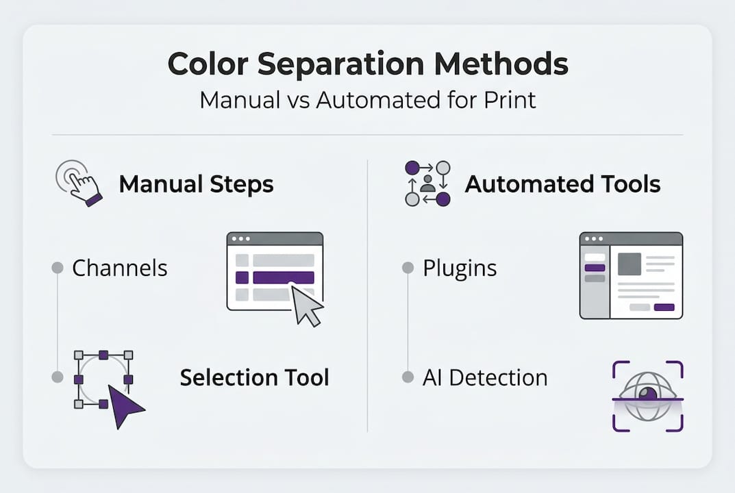 Infographic comparing manual and automated separation
