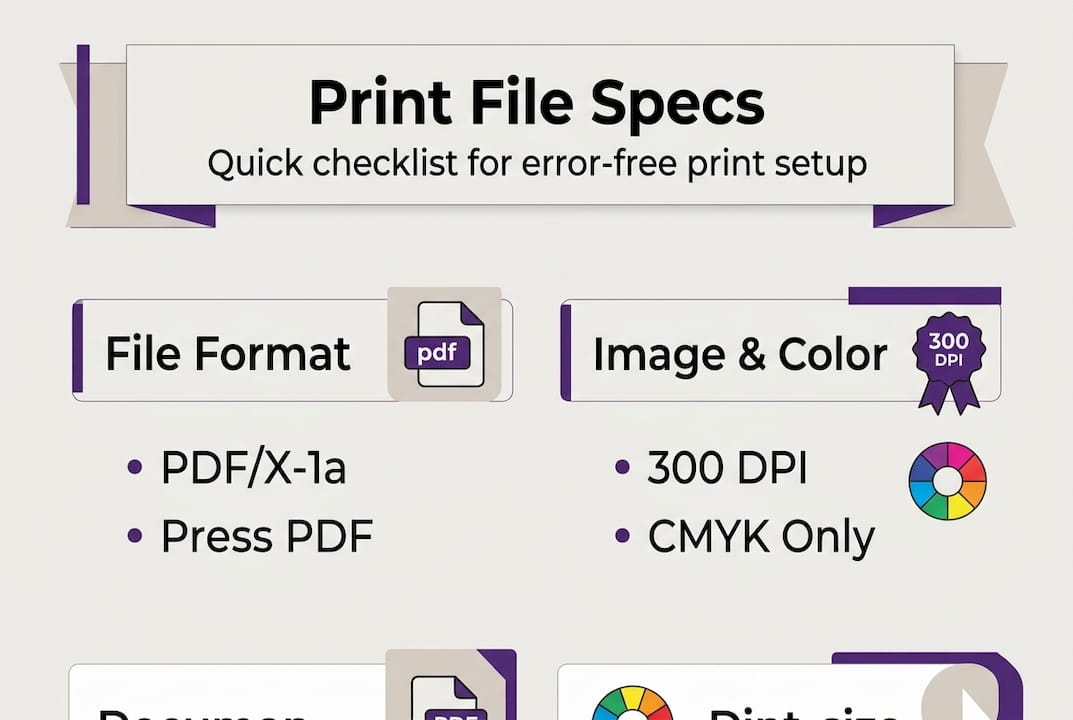 Infographic overview of print output specs
