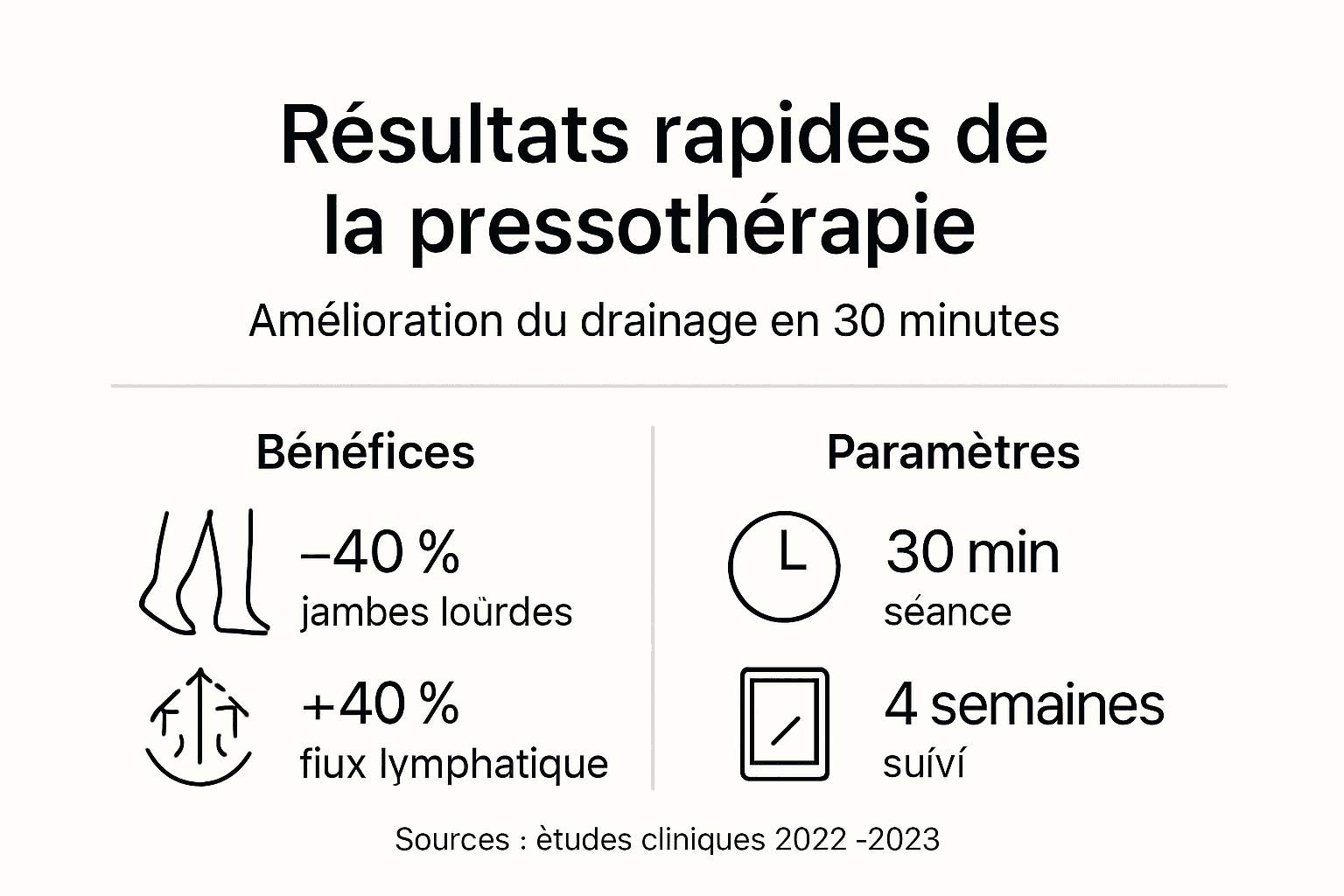 Chiffres clés sur les bienfaits de la pressothérapie en un coup d’œil