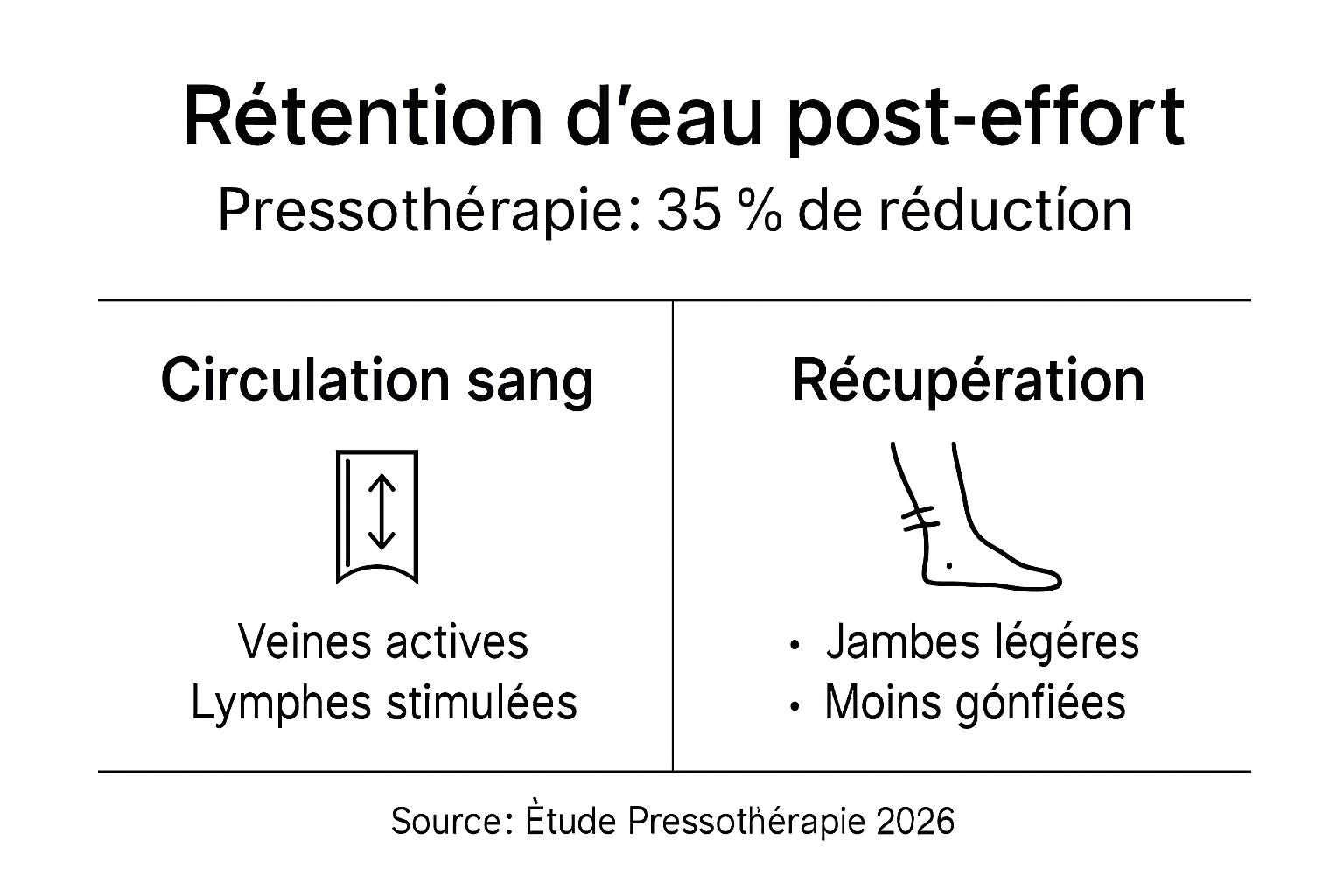 Infographie : les essentiels de la pressothérapie pour une récupération optimale