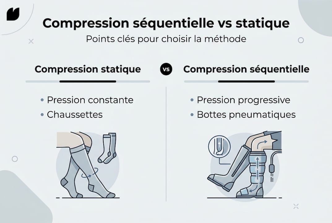 Infographie : l’essentiel sur la compression séquentielle et statique