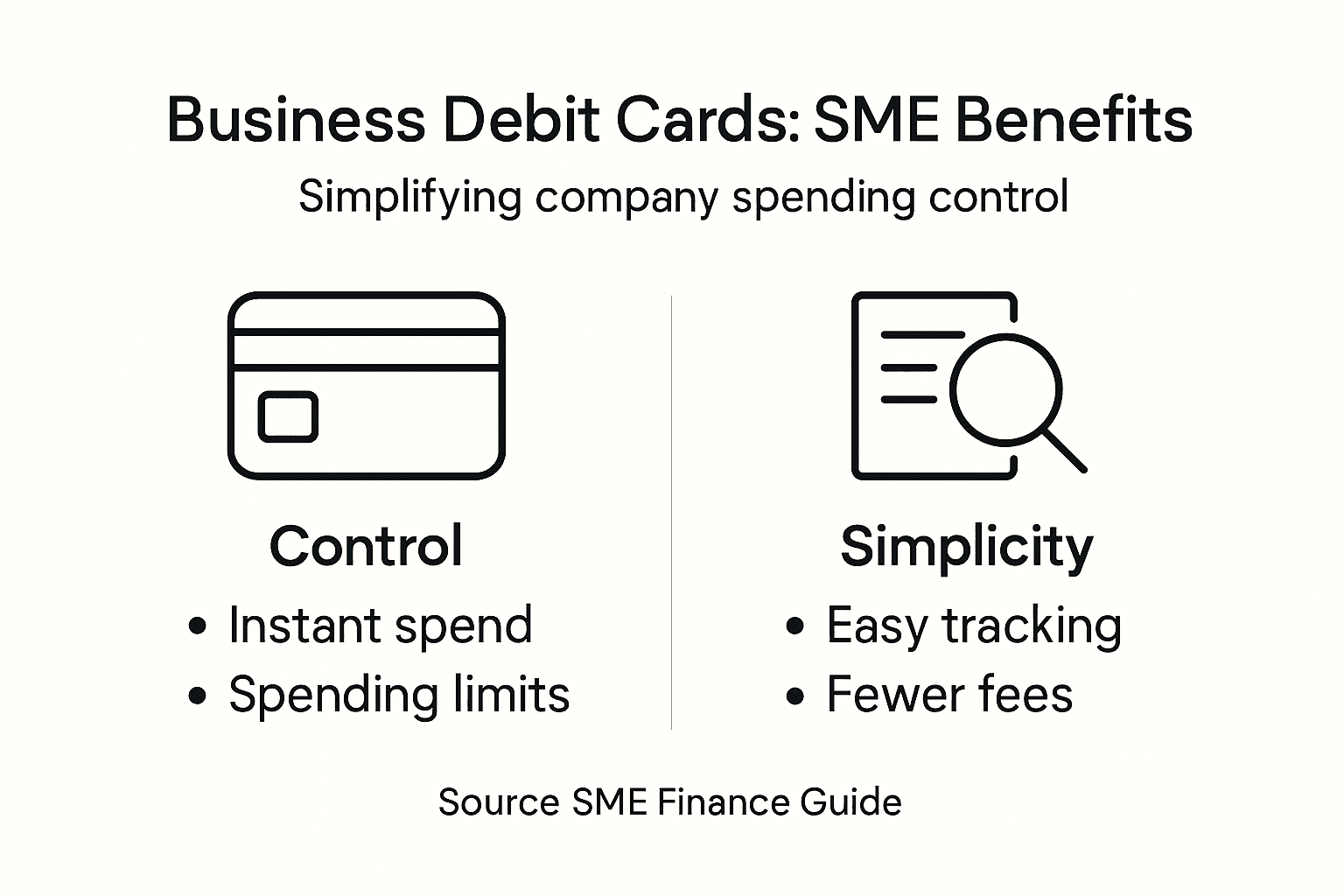 Infographic business debit card SME benefits