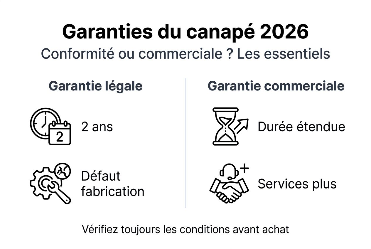 Aperçu des garanties de nos canapés en velours côtelé