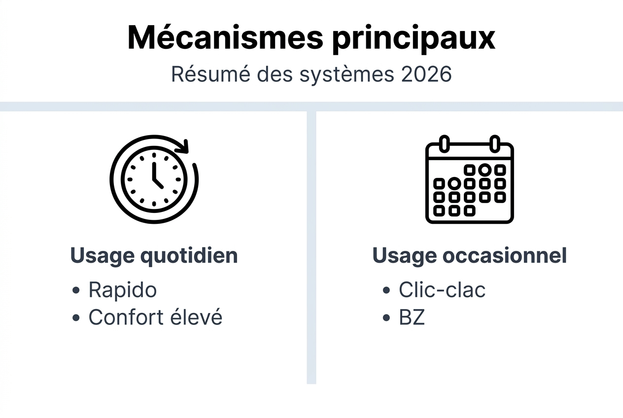 Aperçu des principaux systèmes de mécanisme pour canapé d’angle convertible