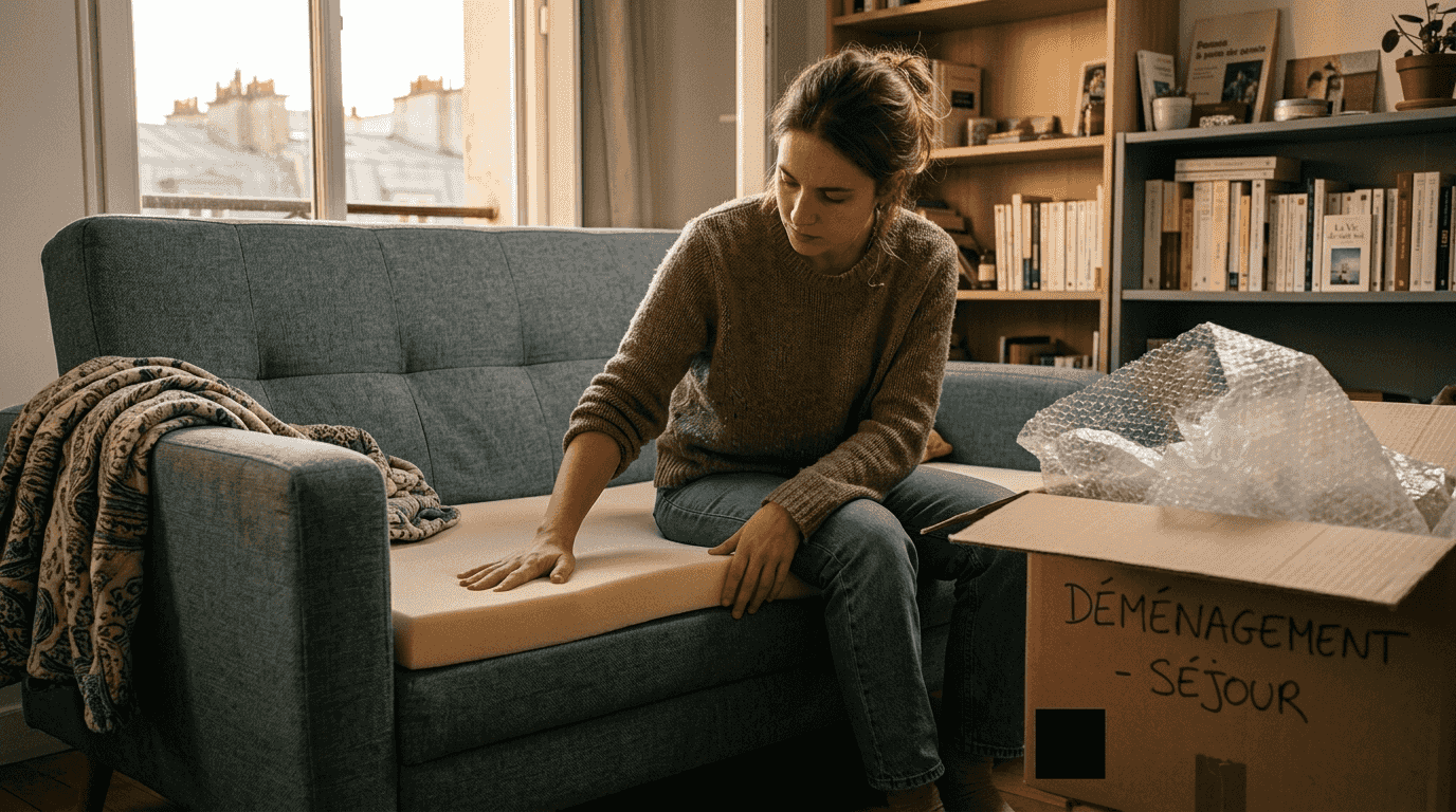 Évaluer le confort d’un matelas de différentes épaisseurs sur un canapé compact