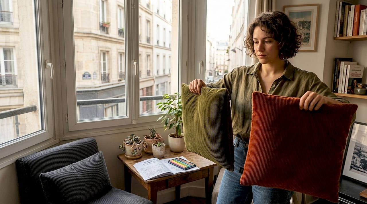 Bien choisir les couleurs de velours côtelé pour un petit appartement