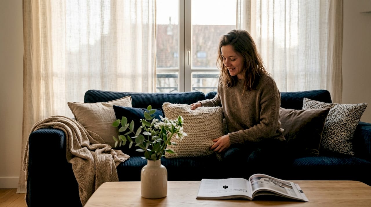 Mettre en valeur un canapé en velours : astuces déco et choix des accessoires